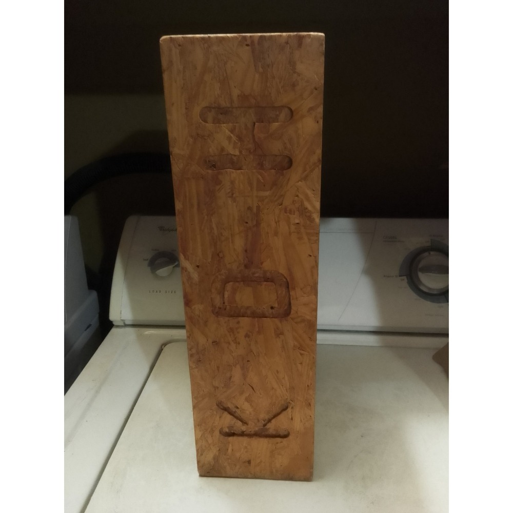 Handcrafted Wood 3 Compartment Shelf/ Box Initials Carved In It K O H Demensions - Picture 10 of 12